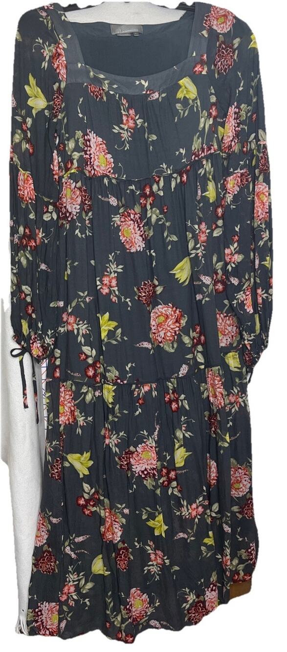 By Anthropologie S Evelin Floral Tiered Midi Dress - Picture 1 of 9